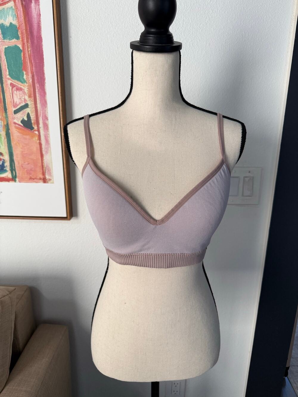Lucky Brand Mauve Seamless Wireless Bralette Bra XL